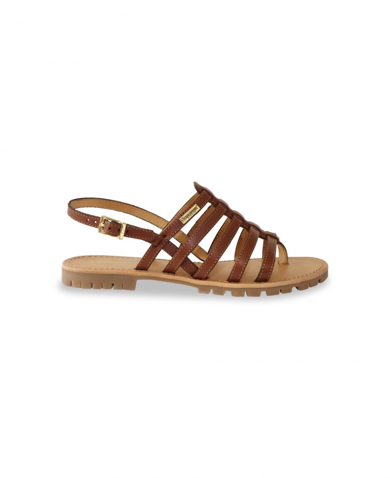 Sandales spartiates Les Tropeziennes HEXACO Tan Femme|NXFZ-77559792